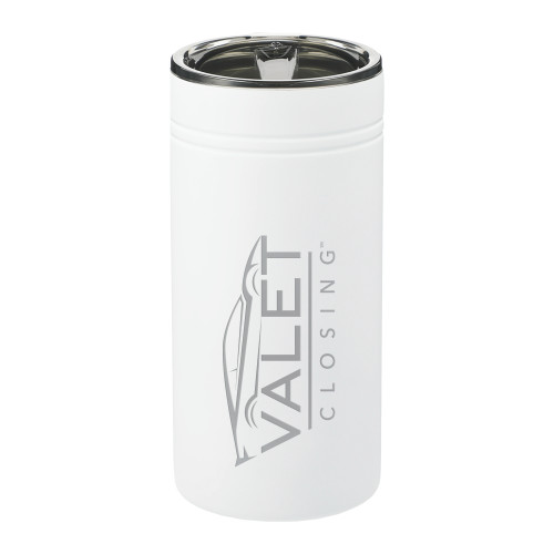 Sherpa Vacuum White Tumbler & Insulator 12oz-Valet Closing Engraved