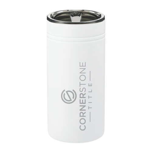 Sherpa Vacuum White Tumbler & Insulator 12oz-Corner Stone Title Company Engraved