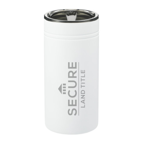 Sherpa Vacuum White Tumbler & Insulator 12oz-Secure Land Title Engraved