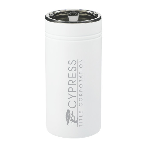 Sherpa Vacuum White Tumbler & Insulator 12oz-Cypress Title Corporation Engraved