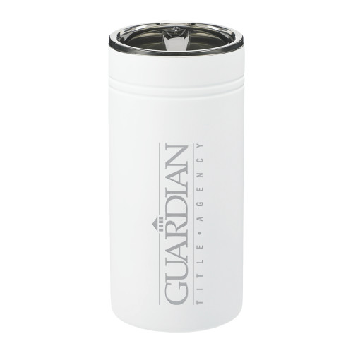 Sherpa Vacuum White Tumbler & Insulator 12oz-Guardian Title Agency Engraved