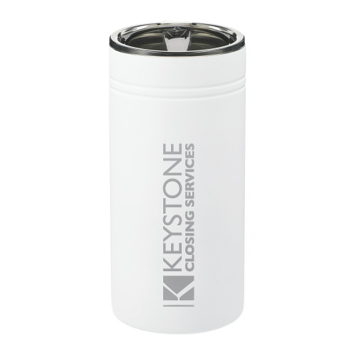 Sherpa Vacuum White Tumbler & Insulator 12oz-Keystone Closing Services Engraved