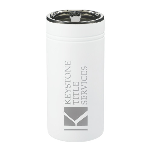 Sherpa Vacuum White Tumbler & Insulator 12oz-Keystone Title Services Engraved