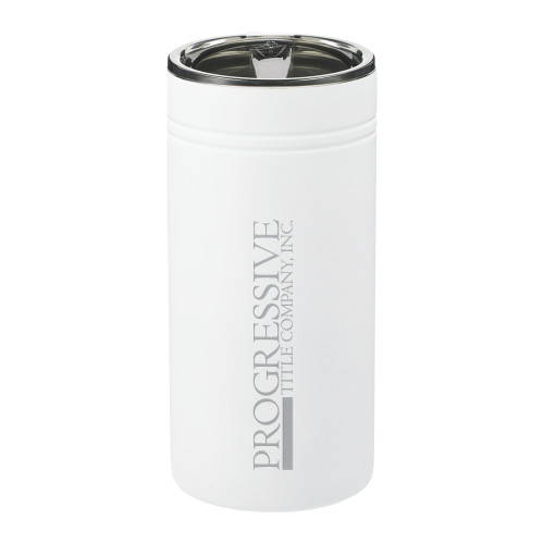 Sherpa Vacuum White Tumbler & Insulator 12oz-Progressive Title Engraved