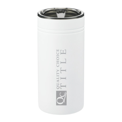 Sherpa Vacuum White Tumbler & Insulator 12oz-Quality Choice Title Engraved