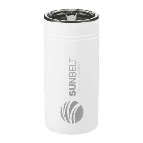 Sherpa Vacuum White Tumbler & Insulator 12oz-Sunbelt Title Agency Engraved