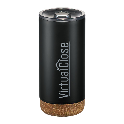 Valhalla Vacuum Insulated Black Tumbler 16oz-Virtual Close Engraved