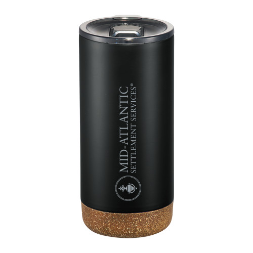 Valhalla Vacuum Insulated Black Tumbler 16oz-Mid-Atlantic Settlement Services Engraved