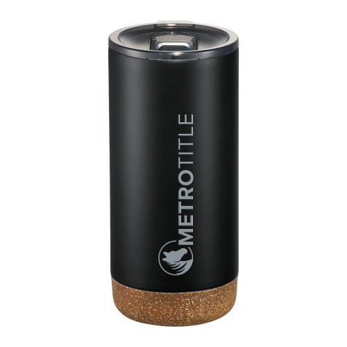 Valhalla Vacuum Insulated Black Tumbler 16oz-Metro Title Engraved