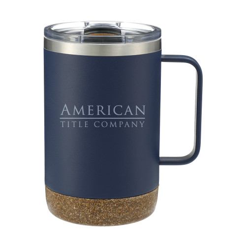 Valhalla Vacuum Insulated Camp Navy Mug 14oz-American Title Company Engraved
