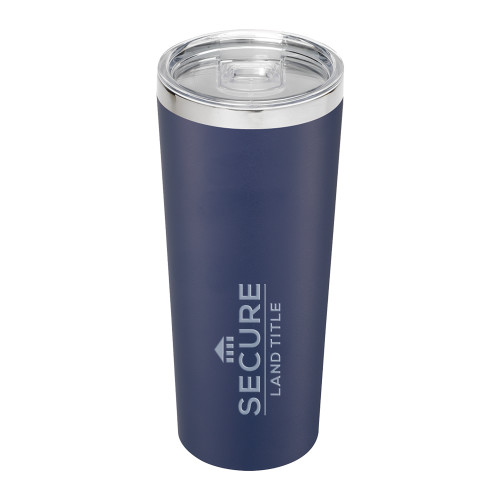 Thor Vacuum Insulated Navy Tumbler 22oz-Secure Land Title Engraved