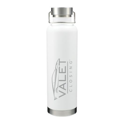Thor Copper Vacuum Insulated White Bottle 32oz-Valet Closing Engraved