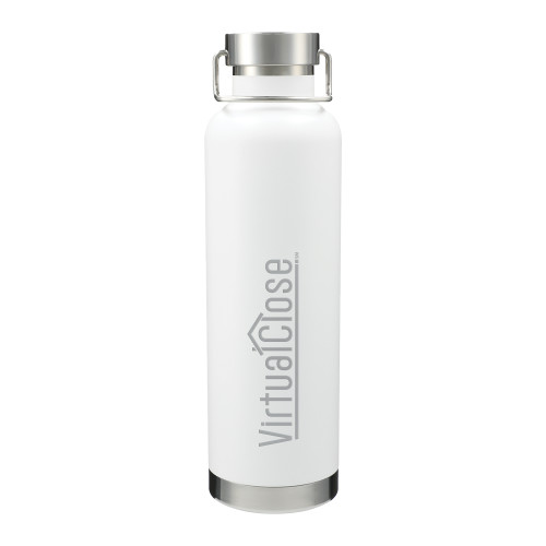 Thor Copper Vacuum Insulated White Bottle 32oz-Virtual Close Engraved