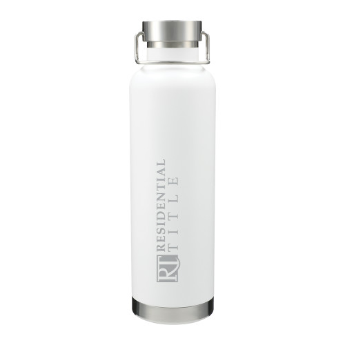 Thor Copper Vacuum Insulated White Bottle 32oz-Residential Title Agency Engraved