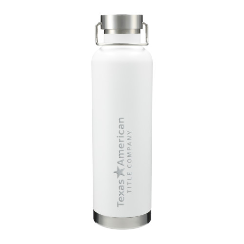 Thor Copper Vacuum Insulated White Bottle 32oz-Texas American Title Engraved