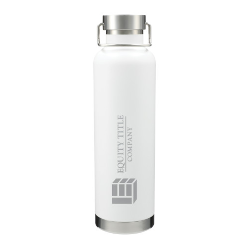 Thor Copper Vacuum Insulated White Bottle 32oz-Equity Title Company Engraved