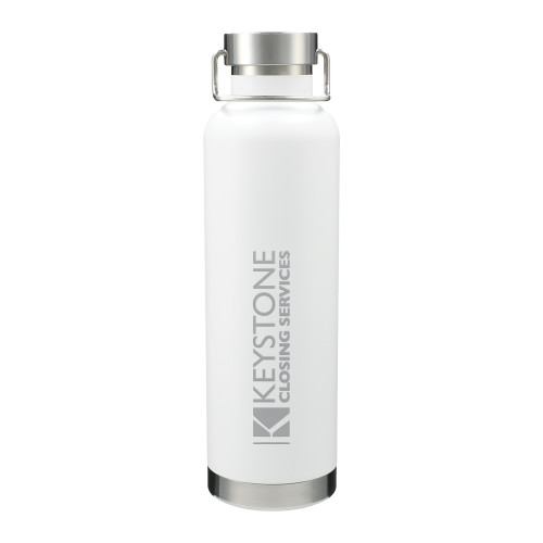Thor Copper Vacuum Insulated White Bottle 32oz-Keystone Closing Services Engraved