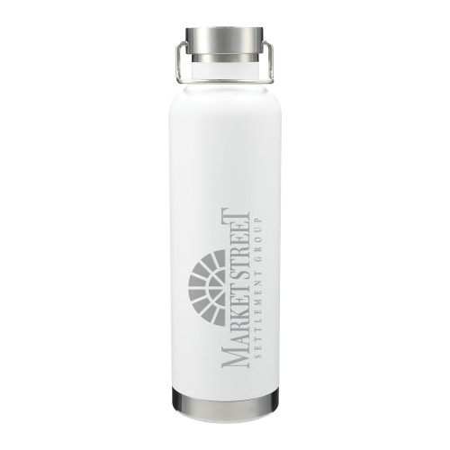 Thor Copper Vacuum Insulated White Bottle 32oz-Market Street Settlement Group Engraved