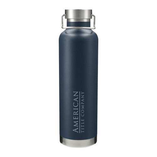 Thor Copper Vacuum Insulated Navy Bottle 32oz-American Title Company Engraved