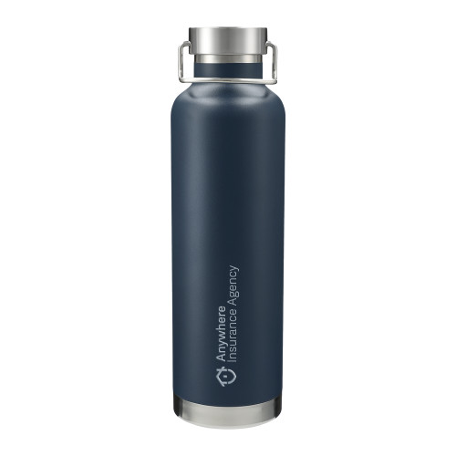 Thor Copper Vacuum Insulated Navy Bottle 32oz-Anywhere Insurance Agency Engraved