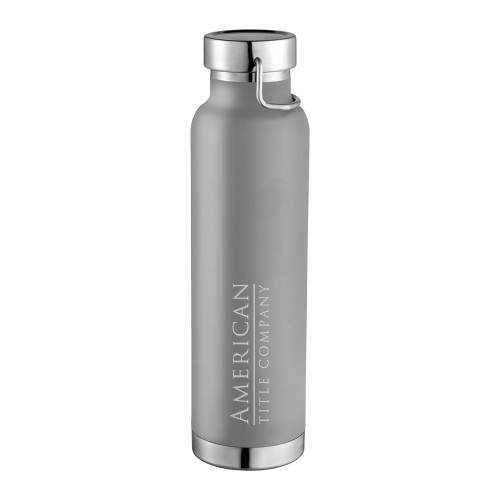 Thor Copper Vacuum Insulated Grey Bottle 22oz-American Title Company Engraved