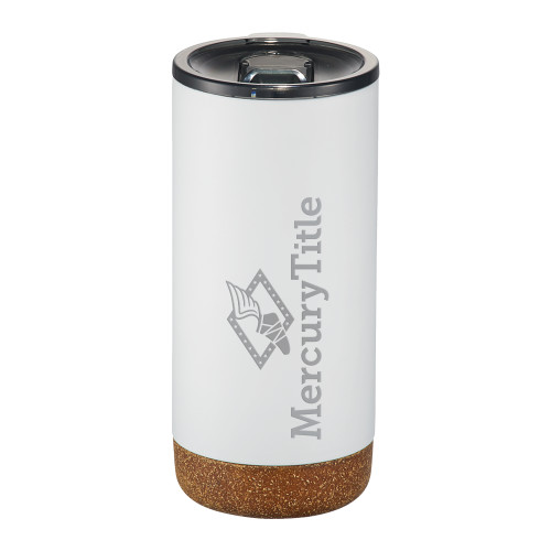 Valhalla Vacuum Insulated White Tumbler 16oz-Mercury Title Engraved