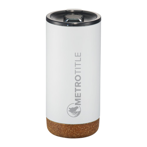 Valhalla Vacuum Insulated White Tumbler 16oz-Metro Title Engraved