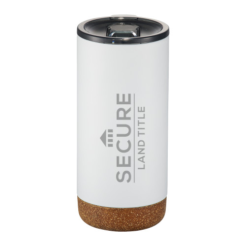 Valhalla Vacuum Insulated White Tumbler 16oz-Secure Land Title Engraved