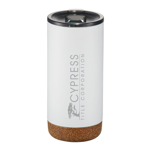 Valhalla Vacuum Insulated White Tumbler 16oz-Cypress Title Corporation Engraved