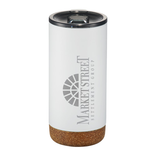 Valhalla Vacuum Insulated White Tumbler 16oz-Market Street Settlement Group Engraved