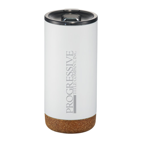 Valhalla Vacuum Insulated White Tumbler 16oz-Progressive Title Engraved