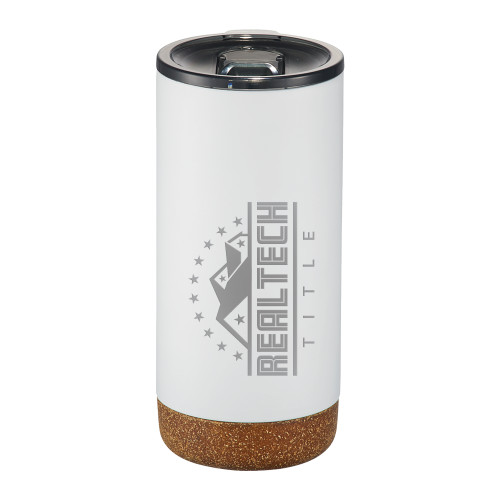 Valhalla Vacuum Insulated White Tumbler 16oz-Real Tech Title Engraved