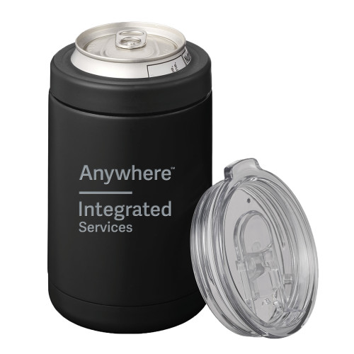 2 in 1 Black Can Cooler Tumbler 12oz-ENGRAVED Engraved