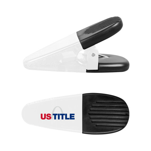 White Crocodile Clip/Magnet-US Title