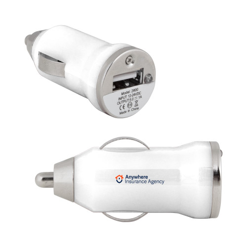 On the Go White Car Charger-Anywhere Insurance Agency