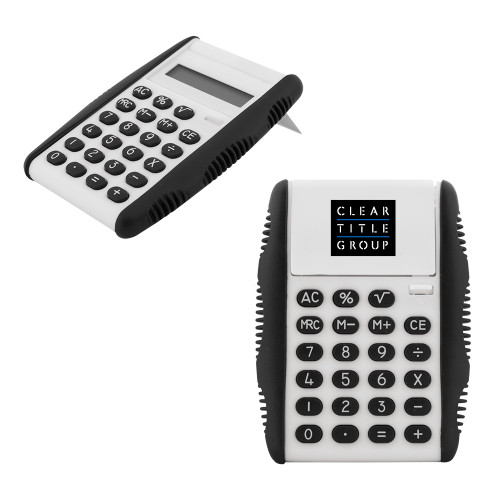 White Flip Cover Calculator-Clear Title Group