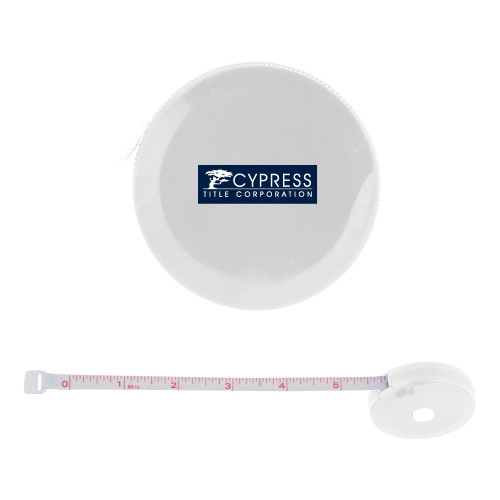 White Round Cloth 60 Inch Tape Measure-Cypress Title Corporation