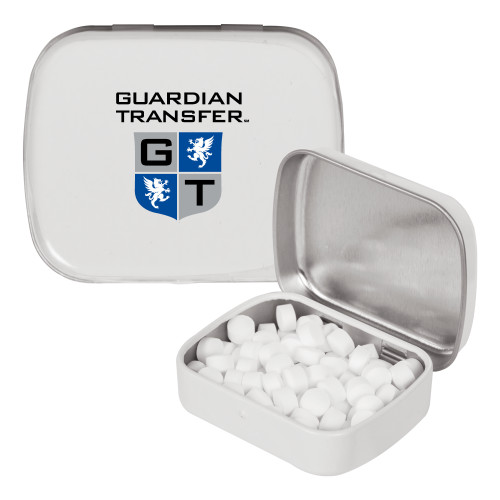 White Rectangular Peppermint Tin-Guardian Transfer Vertical