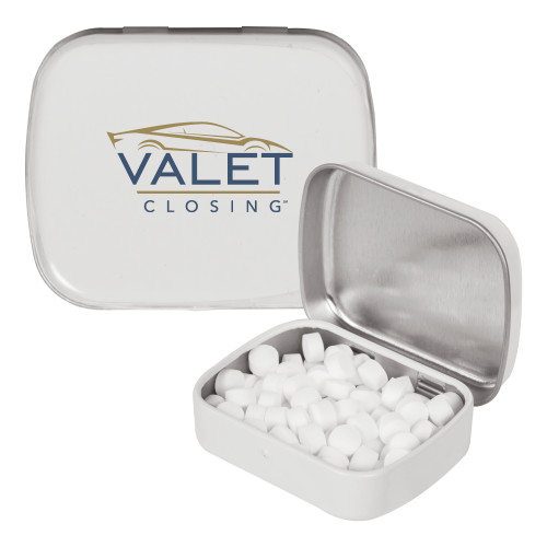 White Rectangular Peppermint Tin-Valet Closing