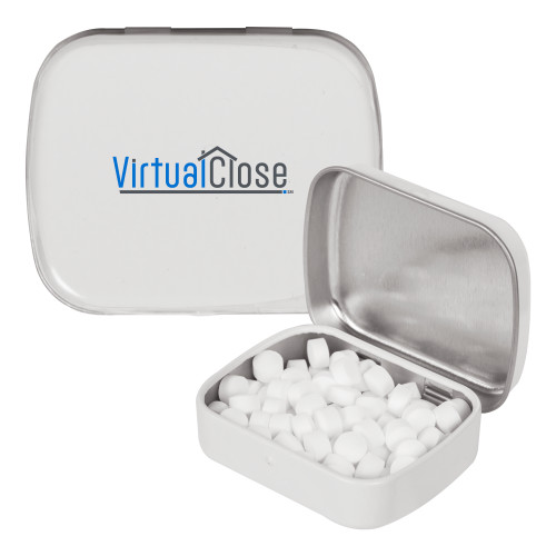 White Rectangular Peppermint Tin-Virtual Close