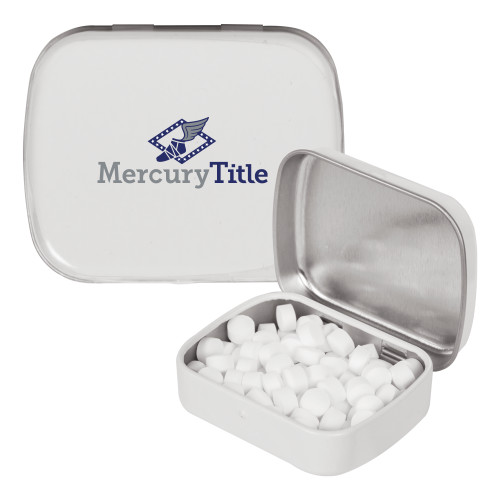White Rectangular Peppermint Tin-Mercury Title
