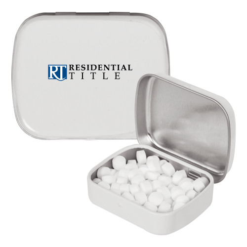 White Rectangular Peppermint Tin-Residential Title Agency