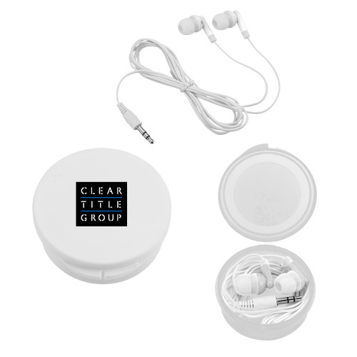 Ear Buds in White Case-Clear Title Group
