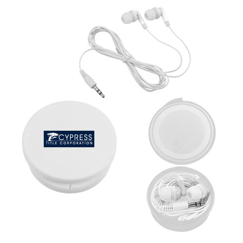 Ear Buds in White Case-Cypress Title Corporation
