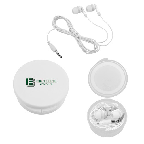 Ear Buds in White Case-Equity Title Company