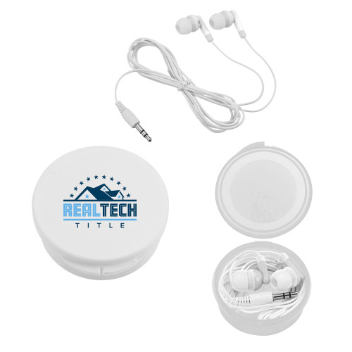 Ear Buds in White Case-Real Tech Title