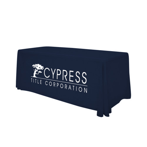 Navy 6 foot Table Throw-Cypress Title Corporation