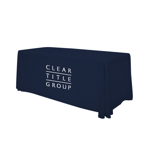 Navy 6 foot Table Throw-Clear Title Group