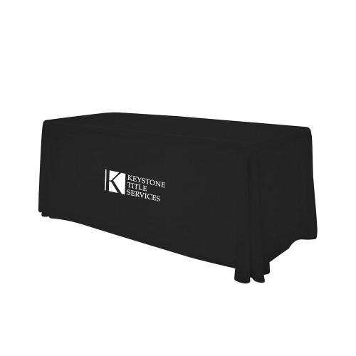 Black 6 foot Table Throw-Keystone Title Services