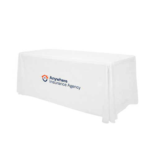 White 6 foot Table Throw-Anywhere Insurance Agency